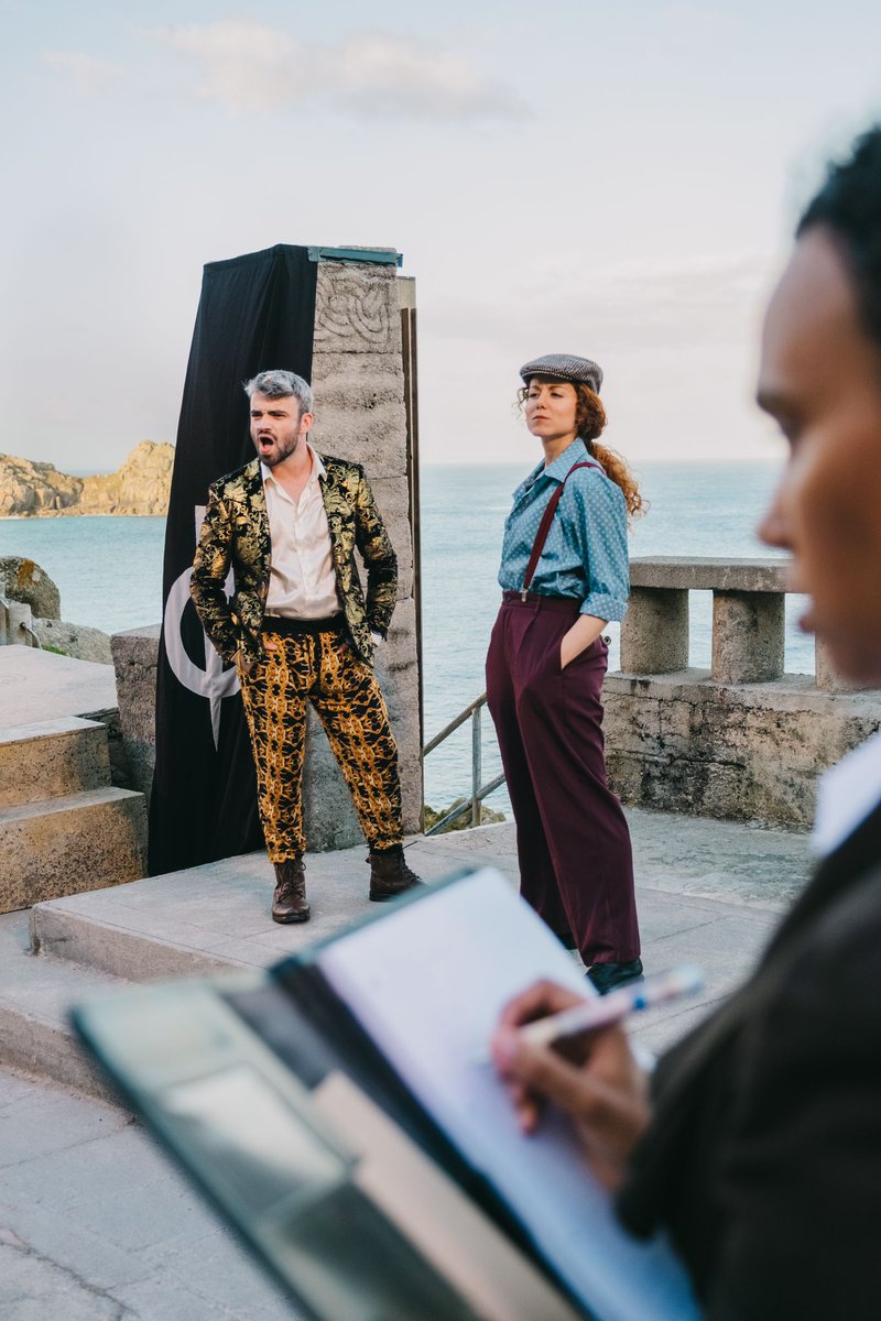 Great shots of KIERAN CAPALDI (<a href="/CapaldiKieran/">Kieran Capaldi</a>) and SOPHIA PRIOLO (<a href="/sophia_priolo/">Sophia Priolo</a>) in Moving Stories (<a href="/_movingstories/">Moving Stories</a>)' MEASURE FOR MEASURE at The Minack Theatre (<a href="/minacktheatre/">Minack</a>). Photos by Greta Zabulyte! <a href="/GretaZabulyte/">Greta Zabulyte</a>