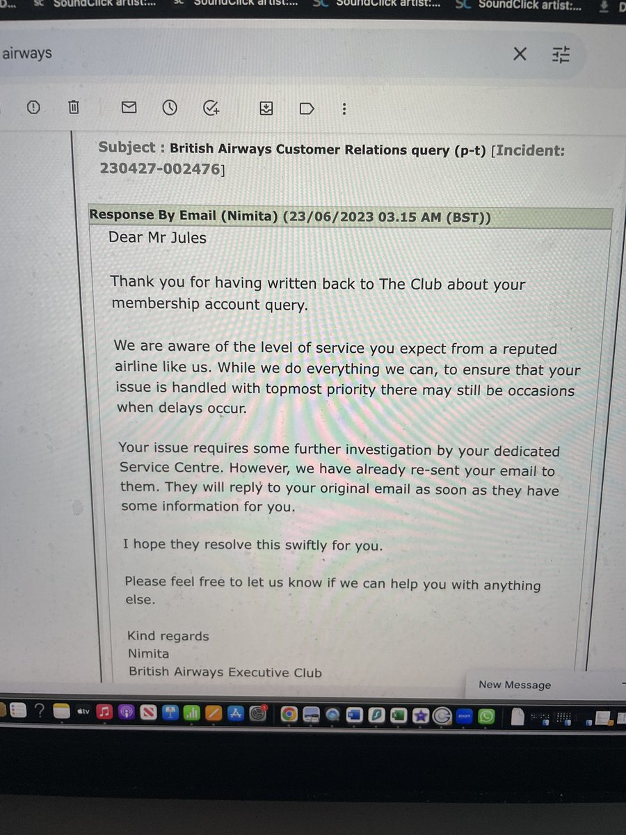 jaygjules's tweet photo. Don’t waste your time complaining to @British_Airways 4 months later they have no response in fact I would say they are ignoring the complaint. @IAGAeroGroup https://t.co/tvjJ4pfrVk