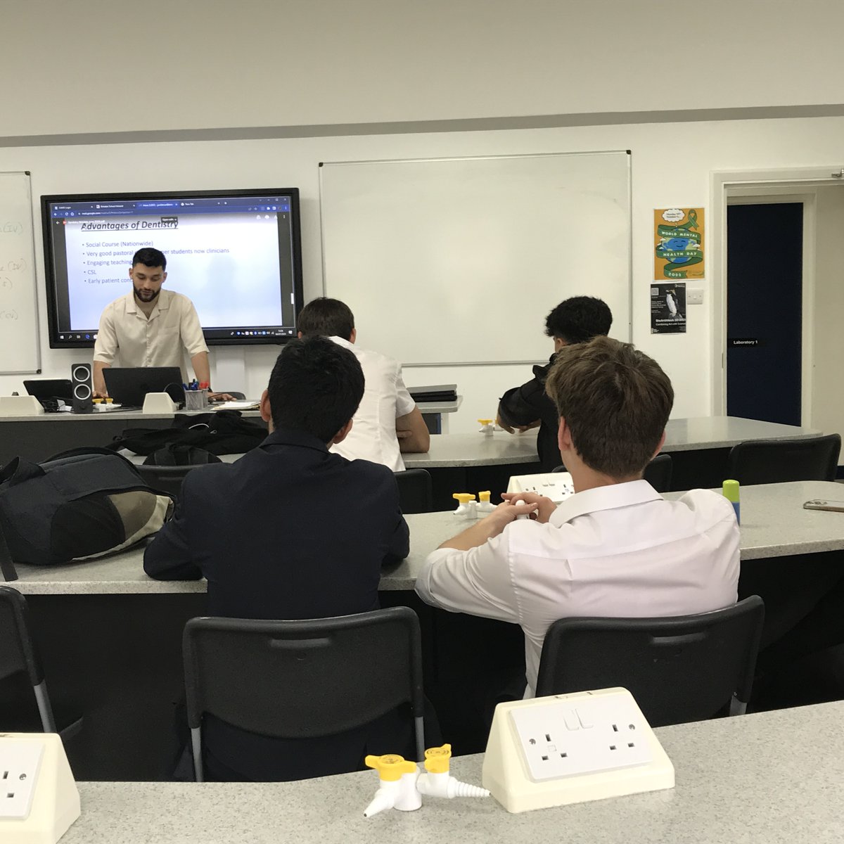 BirkdaleSchool's tweet image. Thank you so much to Old Birkdalian Dan Shahzad (2019) who visited us to talk at our #medical society today. He shared a wealth of advice on applications, the #UCAT exam, and the busy life of a 3rd year dental student at Bristol University. #dentistry #dentist #medicine #Careers