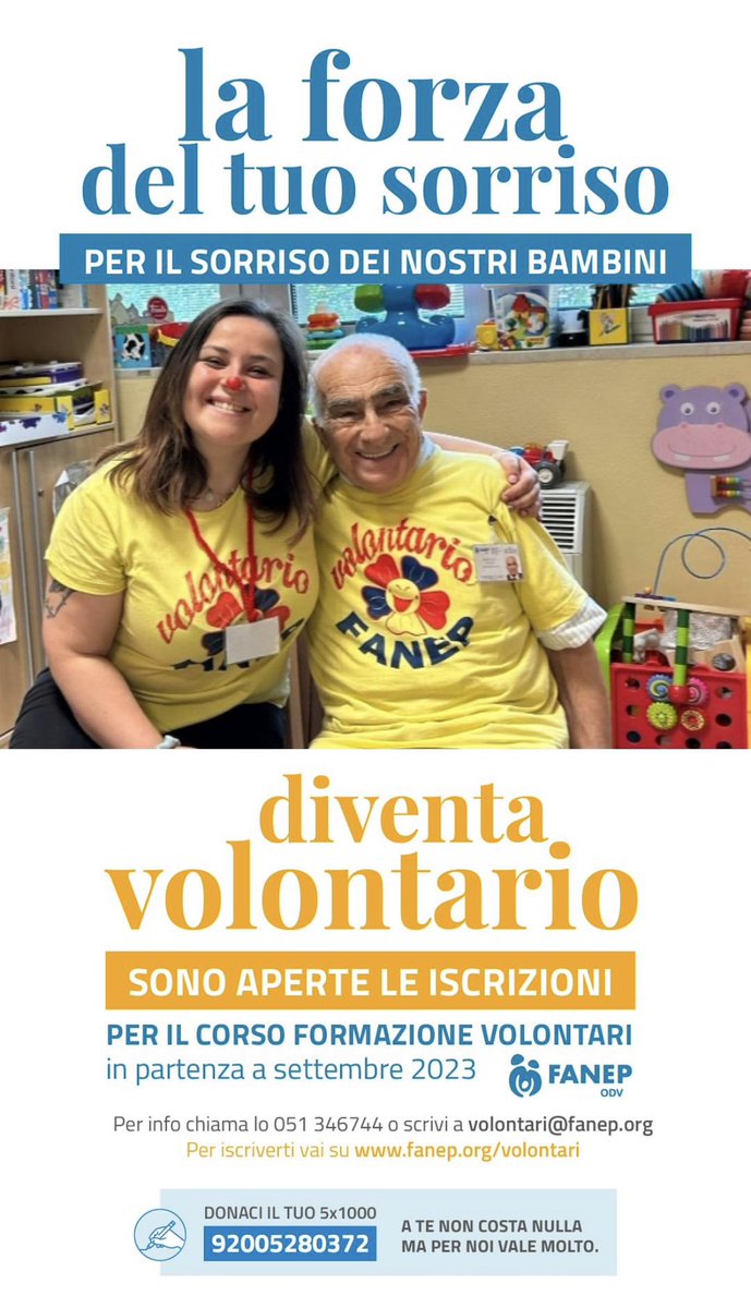 📣Riaperte ufficialmente le prenotazioni per iscriversi al prossimo corso formazione volontari in partenza a settembre 2023.
Compila il form sul nostro sito al seguente link:
👉fanep.org/volontari-fane…

#fanep #volontari #formazione