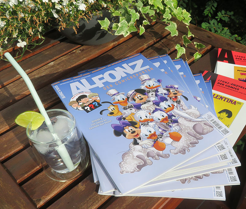 ALFONZ Nr. 3/2023 gibt's diese Woche neu, jetzt bitte noch etwas mehr Sommer: reddition.de/alfonz-magazin…
<a href="/Disney/">Disney</a> <a href="/LTB_Entenhausen/">Lustiges Taschenbuch</a> <a href="/KOSMOS_Verlag/">KOSMOS Verlag</a>