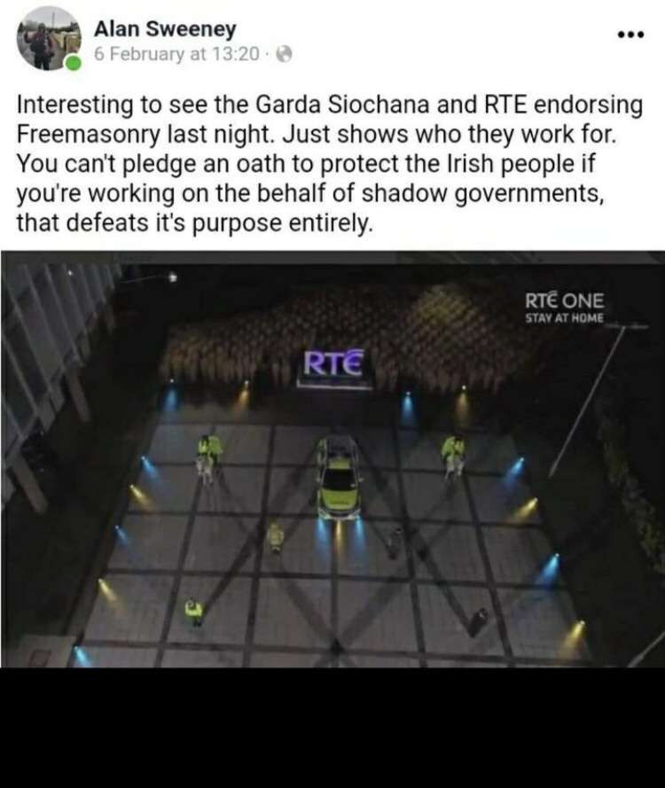 OffgridIreland's tweet photo. Never forget #RTEs masonic covid ritual!
#IrelandBelongsToTheIrish https://t.co/00f5T2zFVD