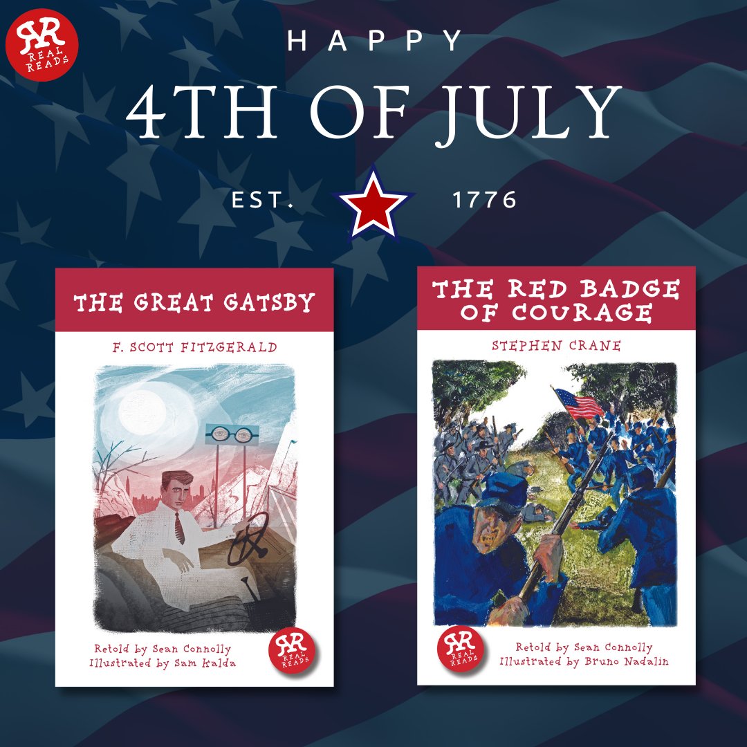 Today 246 years ago, on the Fourth of July 1776, the United States became an independent country which they now celebrate each year with fireworks, parades, and BBQs!
Here at Real Reads we are celebrating the fantastic American Authors below and their brilliant literary classics!