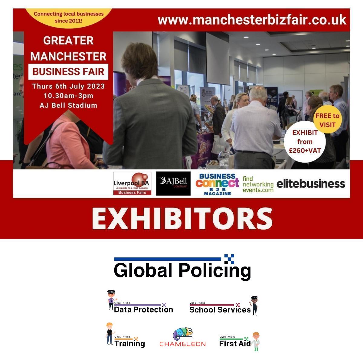 Come and talk to @GlobalPolicing about how they help businesses and schools with all inclusive training and data protection services – visit their stand at #ManchesterBizFair on Thursday at AJ Bell Stadium Free Entry and Parking - loom.ly/1xphoq4
@BizManchester