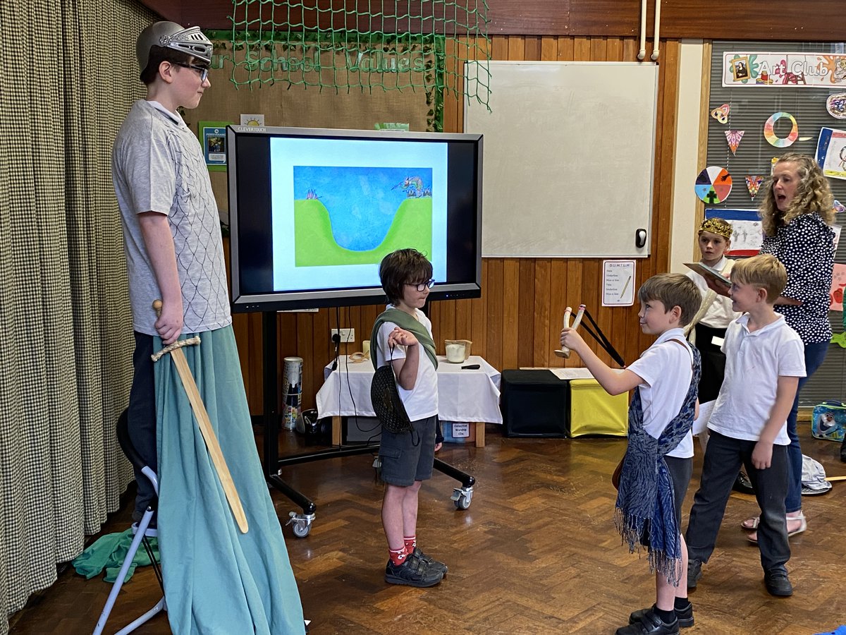 MatlockPrimary's tweet image. In Collective Worship today, Hannah from MAST, told the story of David and Goliath with the children acting out the parts.  The children learnt how God can protect us and is on our side. This is implied when David says, “I have the Lord on my side”.