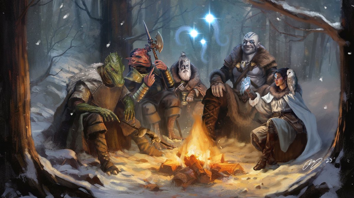KGoinsGraphics's tweet image. Adventure Party commission for another return customer

#dungeonsanddragons #winter #cold #frost #wizard #sorcerer #barbarian #fighter #fantasy #fantasyart #digitalart #conceptart #artcommission #commissionsopen