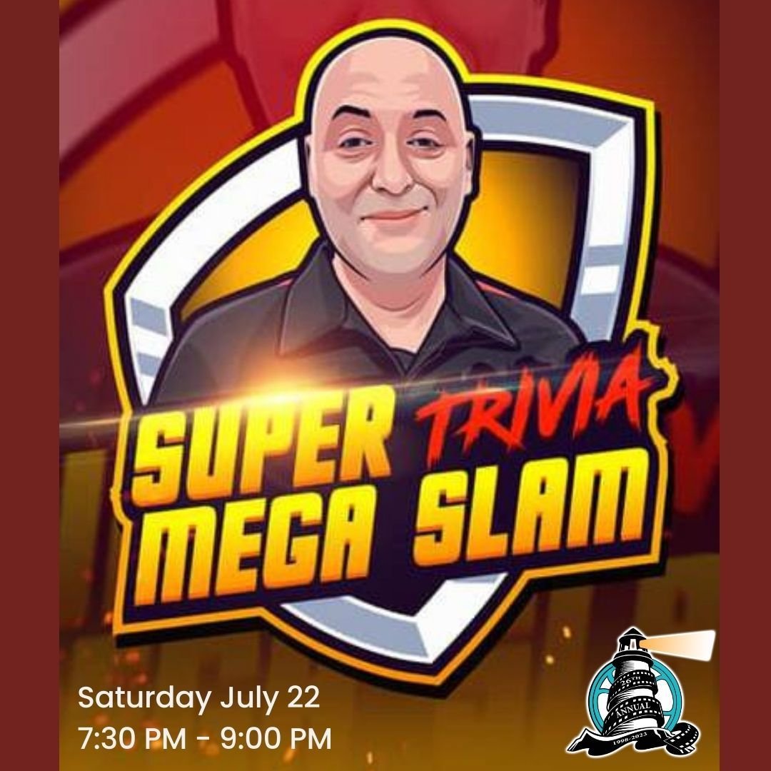 Super Mega Trivia Slam: Saturday July 22 7:30 PM - hosted by Steve Strangio, features the wackiest trivia out there! Join in and play for fun, for bragging rights, or for prizes! Register FREE! liife.eventive.org #LIIFE2023 #longislandfilm #movietrivia #triviaevent