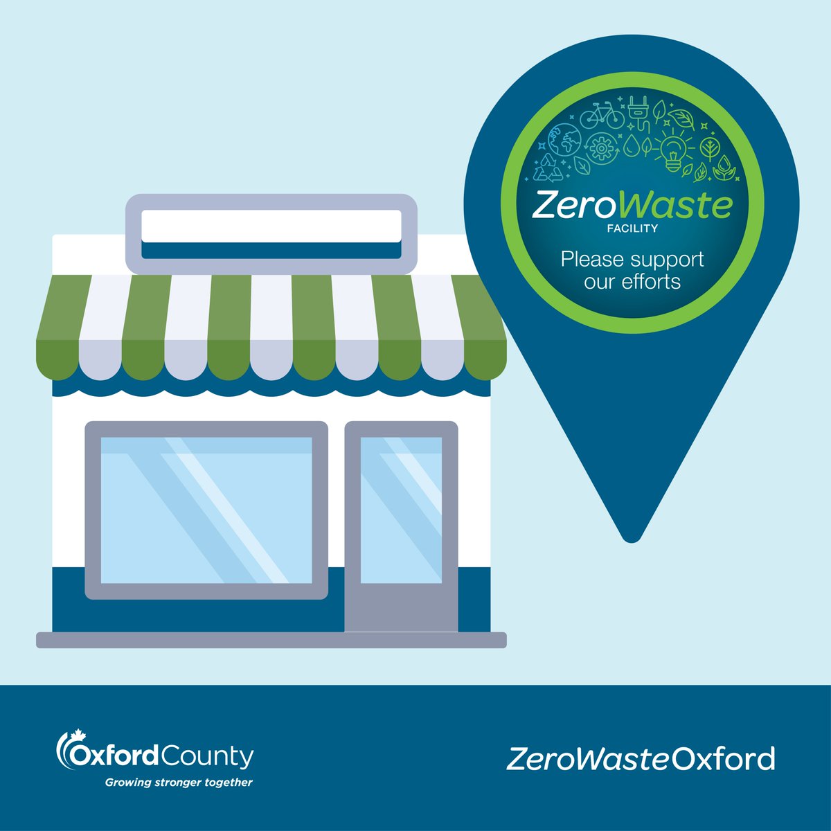 Have you heard? Future Oxford has launched the Zero Waste Spaces program! Businesses, organizations and agencies committed to composting and recycling, among other actions, can apply to become a zero waste space. Learn more and apply at futureoxford.ca.