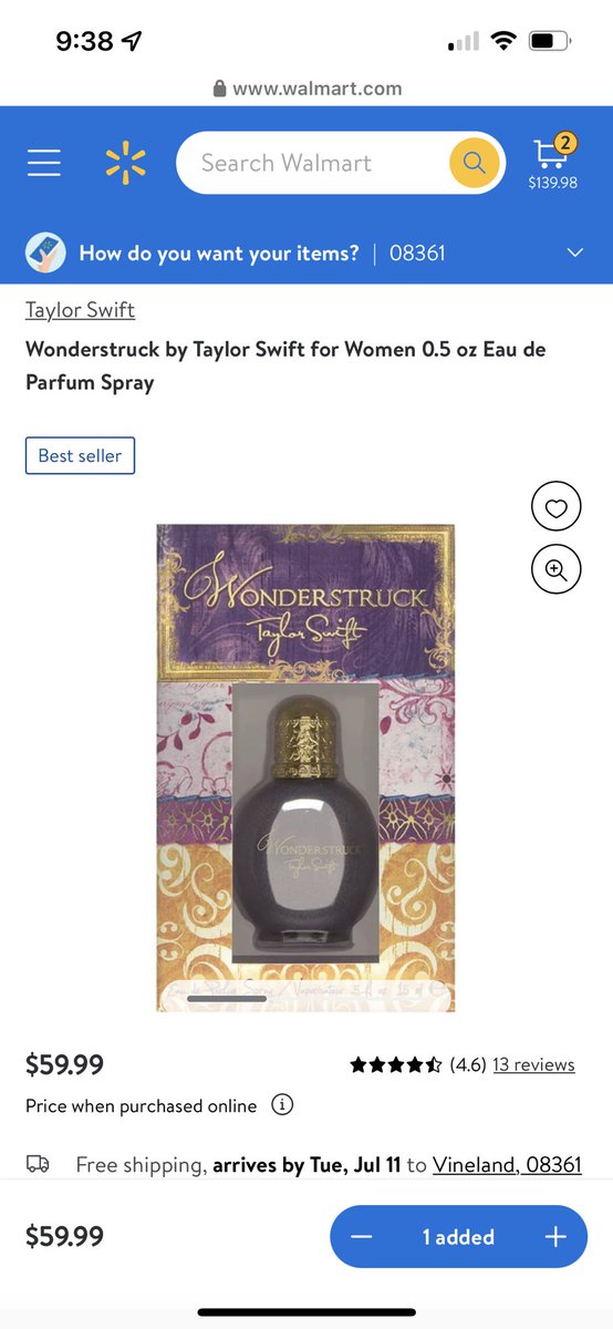 Walmart randomly has both Wonderstruck perfumes in stock all of a sudden just in time for Speak Now (Taylor’s Version)???? https://t.co/uChaaOKGGb