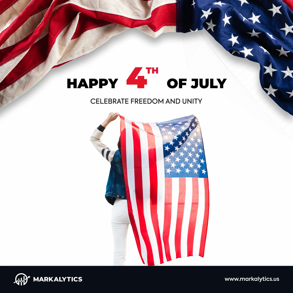 markalytics_usa's tweet photo. Markalytics wishes everyone a Happy Independence Day
Unite in Celebration
Honoring America's Independence on the 4th of July.

#4thjuly #americaindepenceday #markalytics #2023 #independence #americaday https://t.co/RayECySmOD