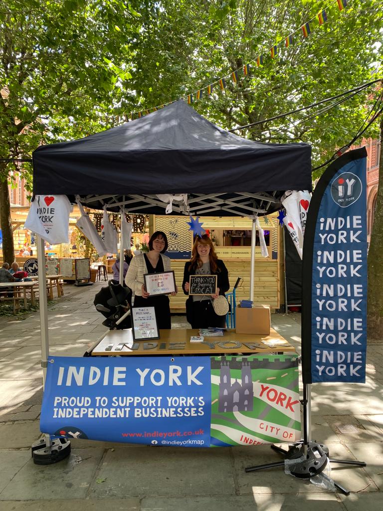 🙌 Proud to support York's Independent businesses 👏 We're handing out our Indie York maps and banging the drum for shopping independent at our stall @THORStipi #IndieYorkMap #loveyork #SupportIndependent