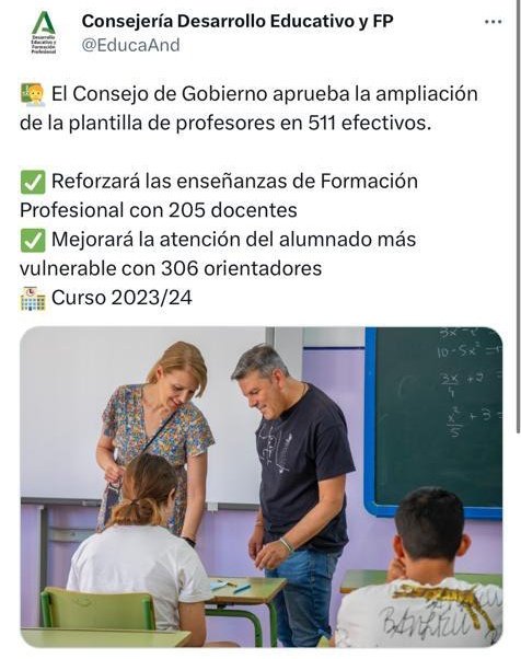 ¿Esas 306 nuevas plazas son estructurales y se suman a las cerca de 270 de los puestos de Unidades y Salud Mental  del curso pasado?. Porque, si no, no es refuerzo: 36 más para TODOS los NUEVOS institutos QUE SE SUMAN este curso? 

✅ 1 cada 250
✅Mínimo 1 por CEIP

#bajadaratio