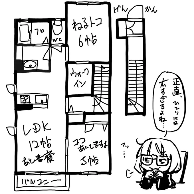 何度でも自慢する。
福利厚生は旨い、年収に見合わない部屋に住める。
何度でも再掲する。
今は右の家に住んでる、今度また徒歩管内にコンビニ出来る。チャリで生活が事足りる、数年前まで知らない世界だった。 