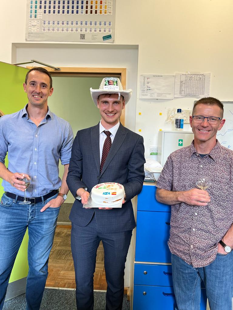 Thomas Group (@spthomasgroup) on Twitter photo Congratulations to Alex (<a href="/alexbeaton95/">Alex Beaton</a>) for passing his viva last week (also of <a href="/cowley_group/">Cowley Group</a>)!
A big thanks to Prof. <a href="/allanjbwatson/">Allan Watson</a> and Prof. Mike Hill for doing the honours! #PhDone Congratulations to Alex (<a href="/alexbeaton95/">Alex Beaton</a>) for passing his viva last week (also of <a href="/cowley_group/">Cowley Group</a>)!
A big thanks to Prof. <a href="/allanjbwatson/">Allan Watson</a> and Prof. Mike Hill for doing the honours! #PhDone