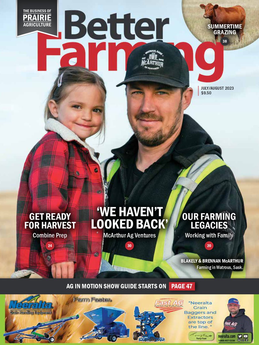 In our July/August edition, we are excited to feature <a href="/mac_acres/">Brennan McArthur</a> and his daughter Blakely on our cover.

Read more about the family effort at McArthur Ag Ventures in this month's Up Close.

betterfarming.com/flippingbook/b…