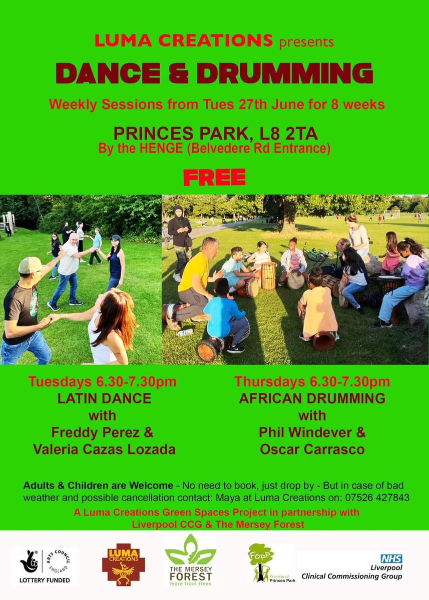 If you fancy trying some Latin dance tonight then get to Princes Park. From @lumacreations