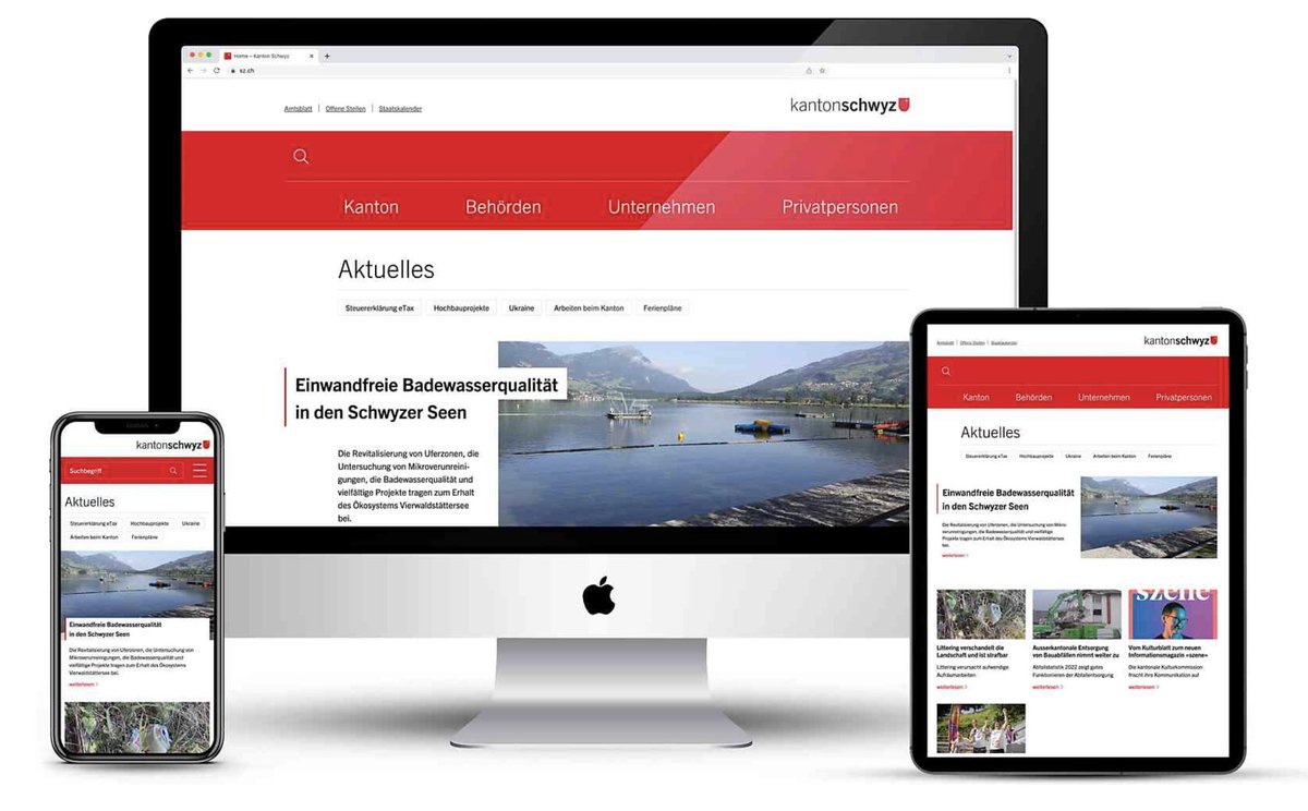 Der #Kantonschwyz hat einen neuen Internetauftritt. Mit einem vollständig neuen Design und einer intuitiven Navigation werden die Benutzerfreundlichkeit und der barrierefreie Zugang verbessert. sz.ch