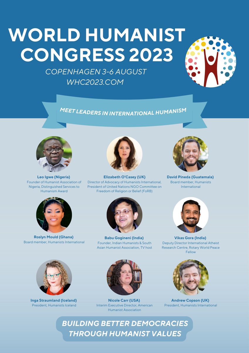 Are you excited about Copenhagen in a month? You can still register for either a one-day pass or the entire congress Register at: whc2023.com/registration 👈🎟 #humanists2023 #whc2023 #worldhumanistcongress