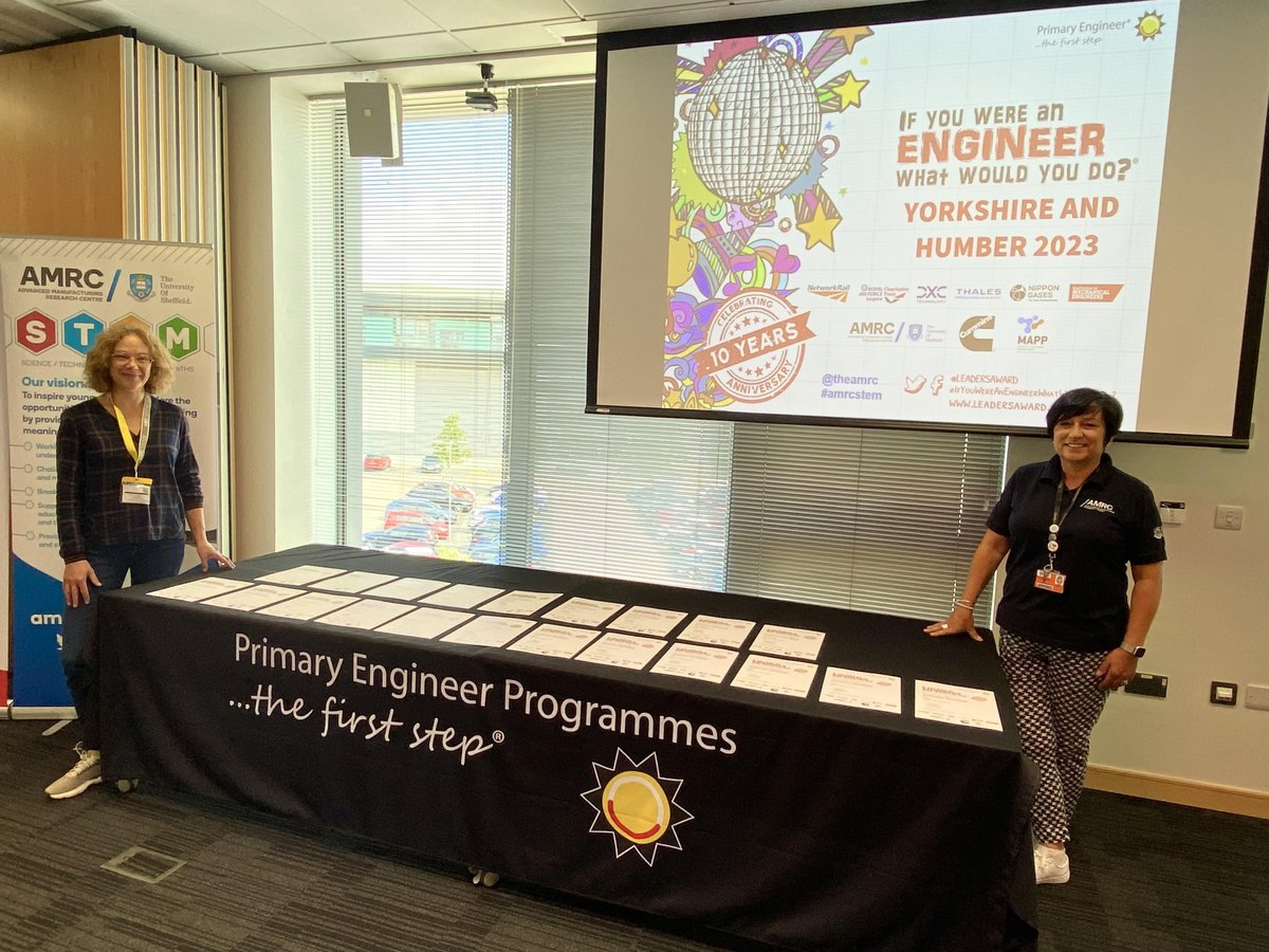 Today is day two of the <a href="/primaryengineer/">Primary Engineer</a> awards exhibition - a competition we at <a href="/TheAMRC/">Advanced Manufacturing Research Centre</a> are proud to be a partner of.

We received a surprise visit from Talbot Specialist School in Sheffield this morning, after many of its pupils had submitted an array of fantastic ideas.