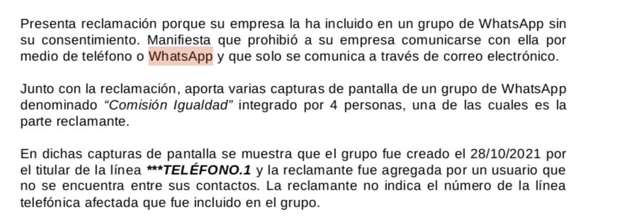 caty_pou's tweet photo. 📌 PS-00472-2022 (3.07.2023)
✅ Entorno laboral: Inclusión en grupo de #WhatsApp sin consentimiento de la trabajadora.
✅ Infracción Art. 5.1 f) y Art. 32 RGPD
💥 Multa 1000€ + 500€ (1200€ por pago voluntario) ⤵️🧵
https://t.co/aRHkbxnXuF https://t.co/XAXqS430XI