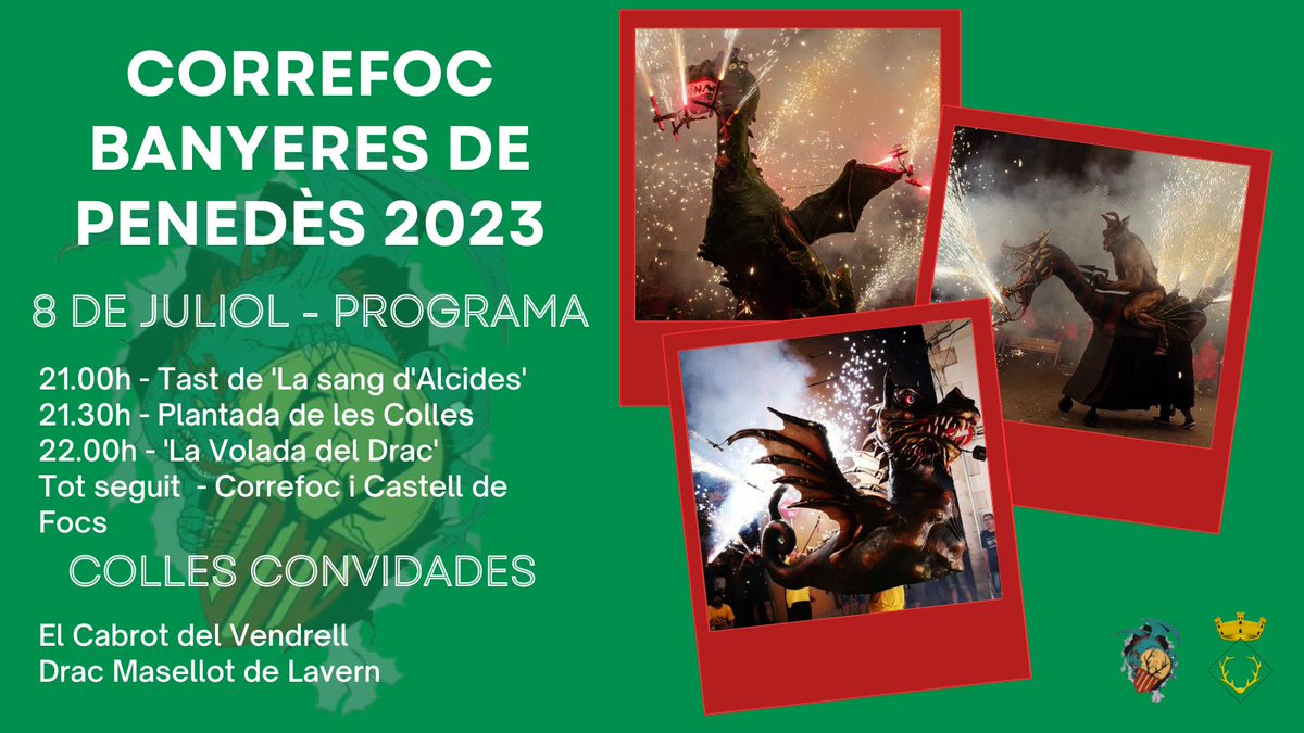 📅 El nostre particular programa del correfoc de dissabte. De 21h a 00h l'activitat serà intensa a la plaça de l'Ajuntament i als carrers del centre del poble. Rebrem a <a href="/elcabrot/">El Cabrot i El Cabrot Petit.</a> i al Masellot Lavern! Digueu-nos, i vosaltres des de quines viles ens visitareu? 🔥 #LaVolada2023