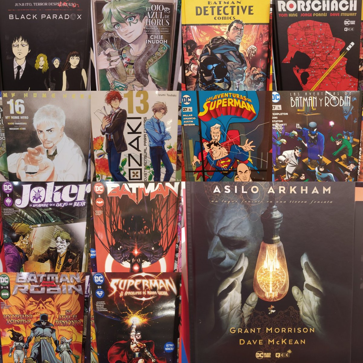 metropol_comics's tweet photo. Hoy llegan las novedades de DC y algunas series #manga que seguro están entre vuestras colecciones favoritas. Destacable el tomo de la miniserie #Rorschach de Tom King o el #AsiloArkham de Grant Morrison y Dave Mckean, un reencuentro con obras que no debes dejar pasar y deben ⬇️ https://t.co/xMCOpziWq1