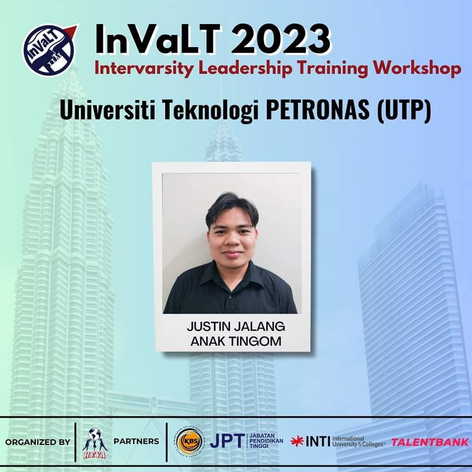 asautp's tweet photo. Congratulations to Justin, Vice President of UTP-ASA for being shortlisted to represent Universiti Teknologi PETRONAS in Intervarsity Leadership Training Workshop (InVaLT) 2023 at INTI University, Malaysia.

We wish him all the best in the InVaLT 2023!

#utpinme https://t.co/SZm35Gfa3X