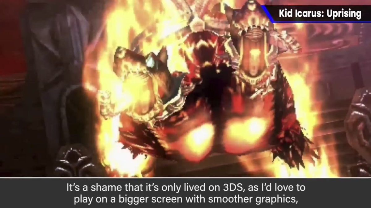 NintendHOME's tweet photo. ℹ️ Info – Dans sa dernière vidéo, Masahiro Sakurai parle en détail du développement de Kid Icarus: Uprising.

– Il n’a pas été possible d’intégrer un support complet du Pad circulaire Pro car cet accessoire augmentait la charge du processeur de la console de 5 % et le jeu exploitait déjà la quasi-totalité de la puissance de la Nintendo 3DS.

– Masahiro Sakurai a à nouveau exprimé son désir de voir le jeu porté sur une console plus puissante même si cela lui semble difficile sans équipe pour travailler dessus.