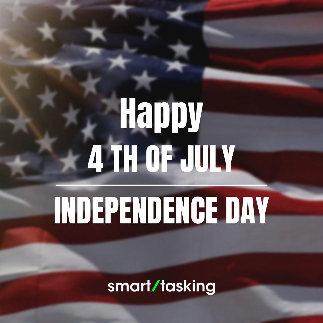 SmartTaskingCom's tweet photo. Happy 4th of July to all our Americans clients, optimisers, friends and everyone celebrating today. 🇺🇸🎊 https://t.co/6M9SejmG4X