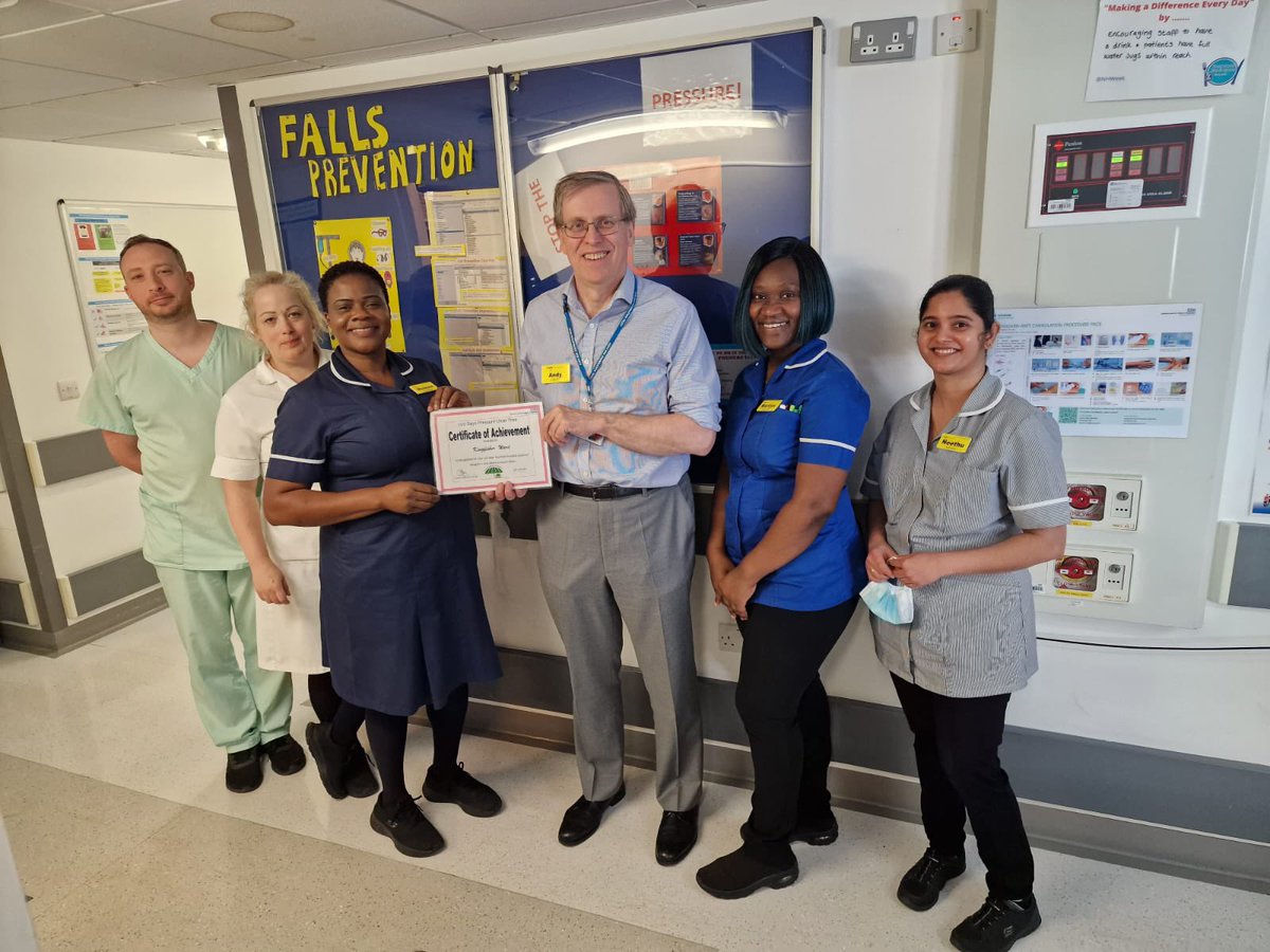 Two of our amazing teams have reached 100 days free from hospital acquired category 2 and above pressure ulcers. Huge congratulations to Falcon &amp; Kingfisher Wards go team surgery! <a href="/ASPHFT/">Ashford & St Peter's</a> <a href="/AndyField1/">Andy Field</a> <a href="/SuesextonSusan/">Susan Sexton</a> <a href="/andrealewisRRC/">Andrea Lewis 💙 RN MSc RRC</a> <a href="/EllenBull2/">Ellen Bull</a>