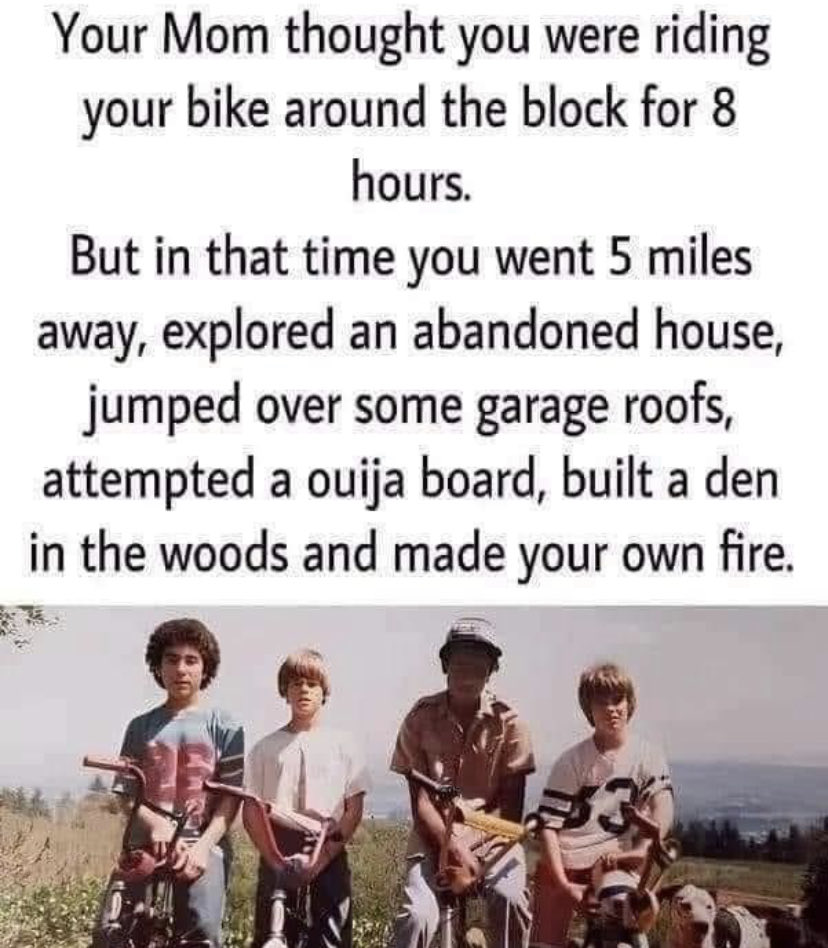 gggirl924's tweet photo. If my mother only knew I would’ve been grounded for my entire childhood. What crazy thing did you get up to that your mother had no idea of? https://t.co/c46r6Luztd