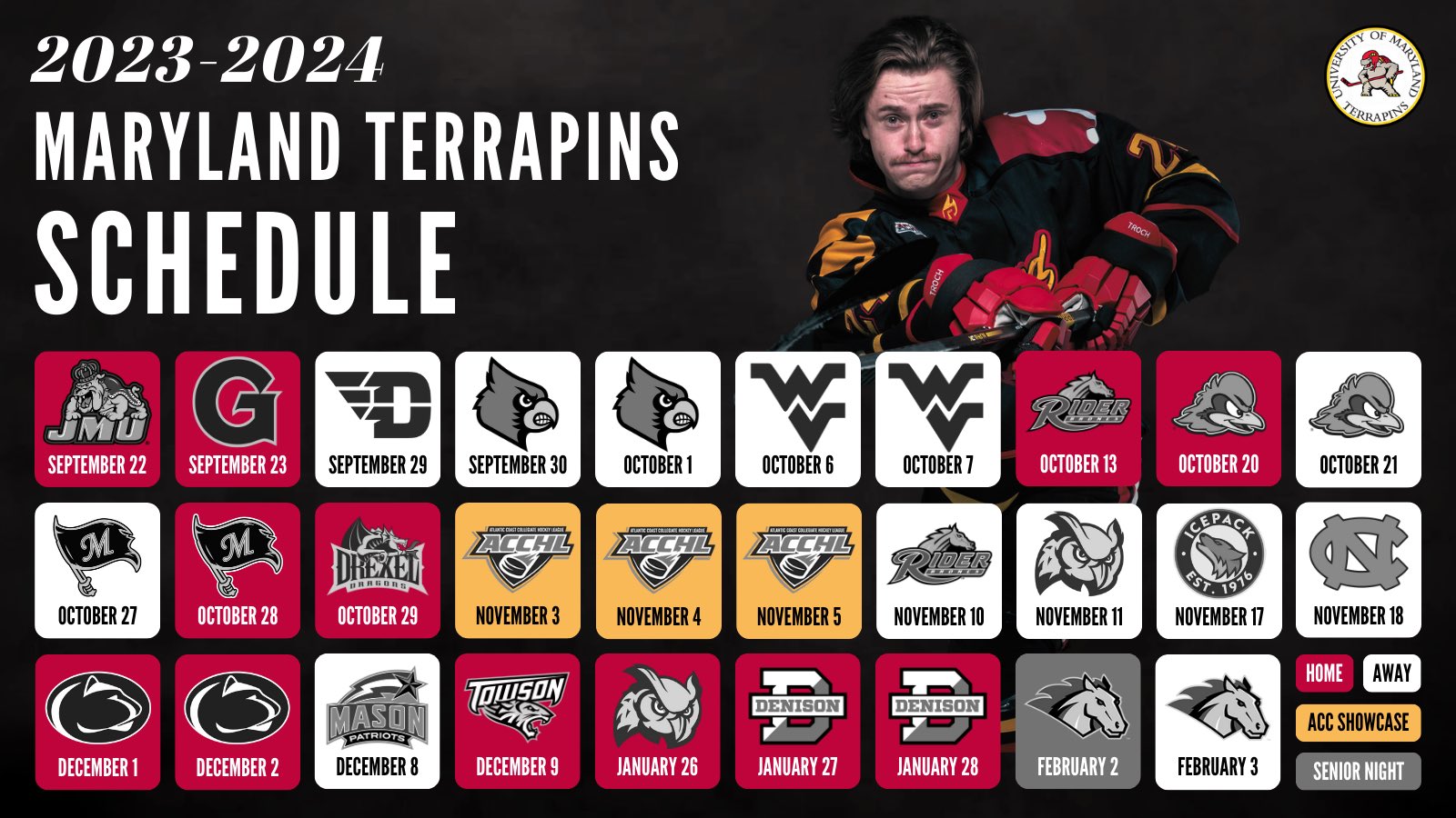 Maryland Hockey on Twitter "Mark your calendars. Here’s our 20232024