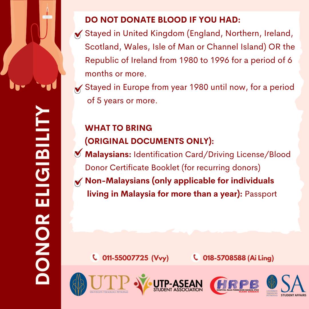 asautp's tweet photo. *🩸UTP-ASA Blood Donation Campaign🩸*

In conjunction with *World Blood Donor Day*, UTP-ASEAN Student Association is on a mission to cultivate blood donation awareness and provide a platform for enthusiastic students in giving back to the community. https://t.co/wCuXSZOYR7