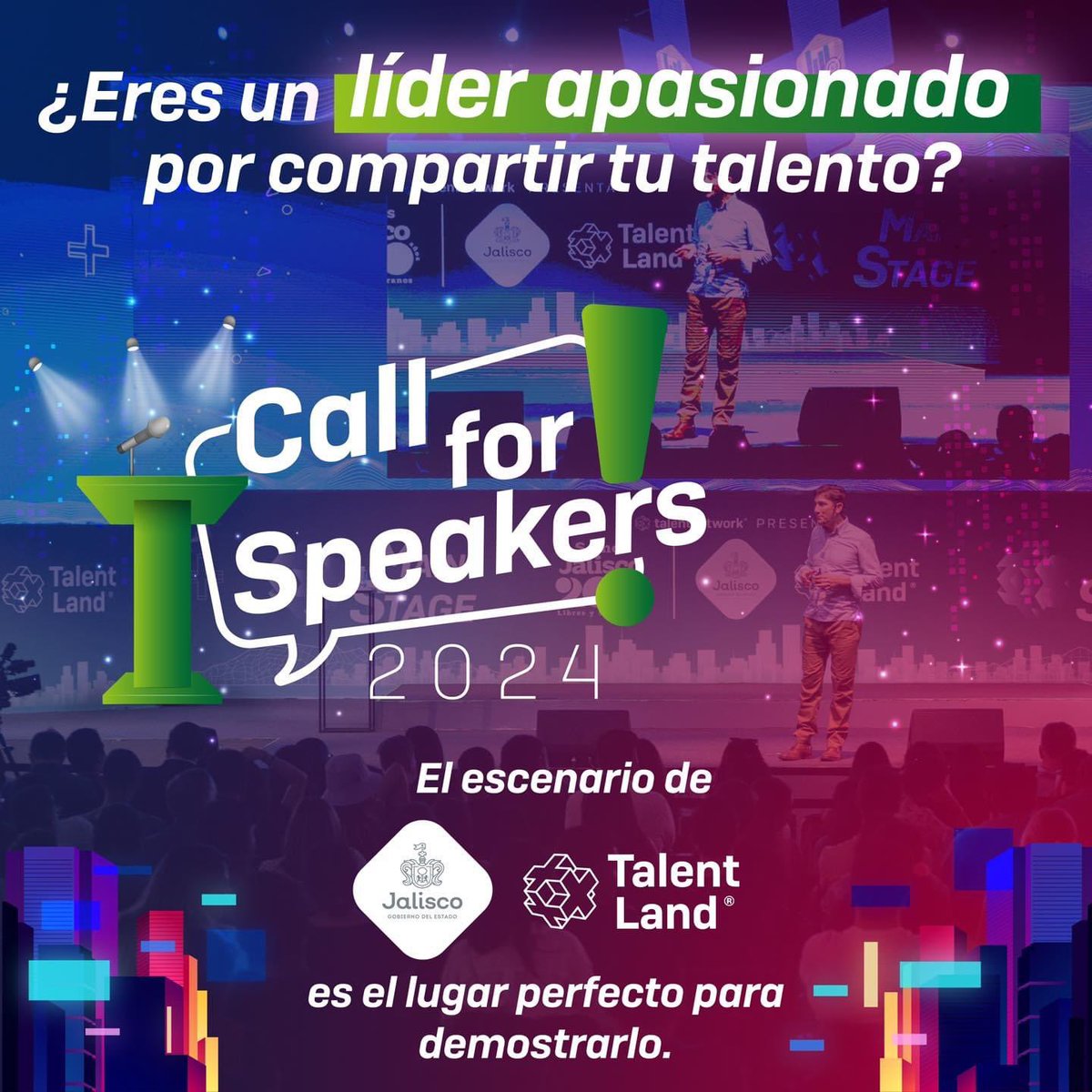 En Talent Land, las grandes ideas se encuentran con los grandes líderes. 🚀Únete a nosotros como speaker en Talent Land 2024.

⭐️Regístrate en nuestra convocatoria talent-land.mx/call-for-speak…

#TalentLand #CallForSpeakers #JaliscoTalentLand2024 #TLand2024