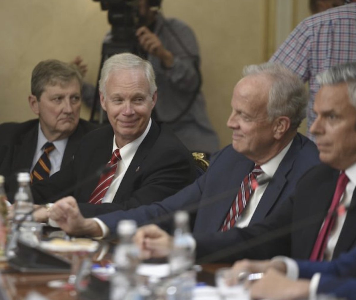 Happy Birthday USA!

This time in 2018, Republican Senators Ron Johnson, John Kennedy, Richard Shelby, Steve Daines, John Hoeven, John Thune and Jerry Moran were all in Moscow, preparing to celebrate Independence Day. 

Before you all tell me to stop being divisive, this is NOT