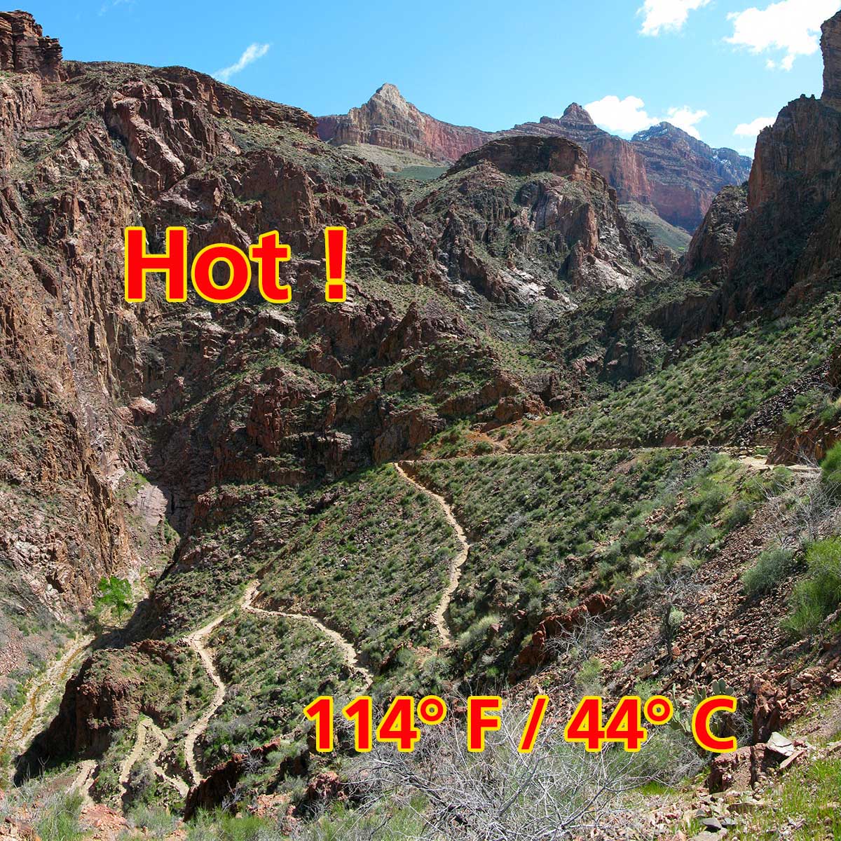 GrandCanyonNPS's tweet image. Grand Canyon National Park wishes you, your friends + family a safe and enjoyable Fourth of July 🇺🇸 

The Excessive Heat Warning remains in effect inside Grand Canyon - through Sunday, July 9th. Don't hike into the canyon between 10 am and 4 pm &amp;gt; 
go.nps.gov/GC-HOT (11577)
