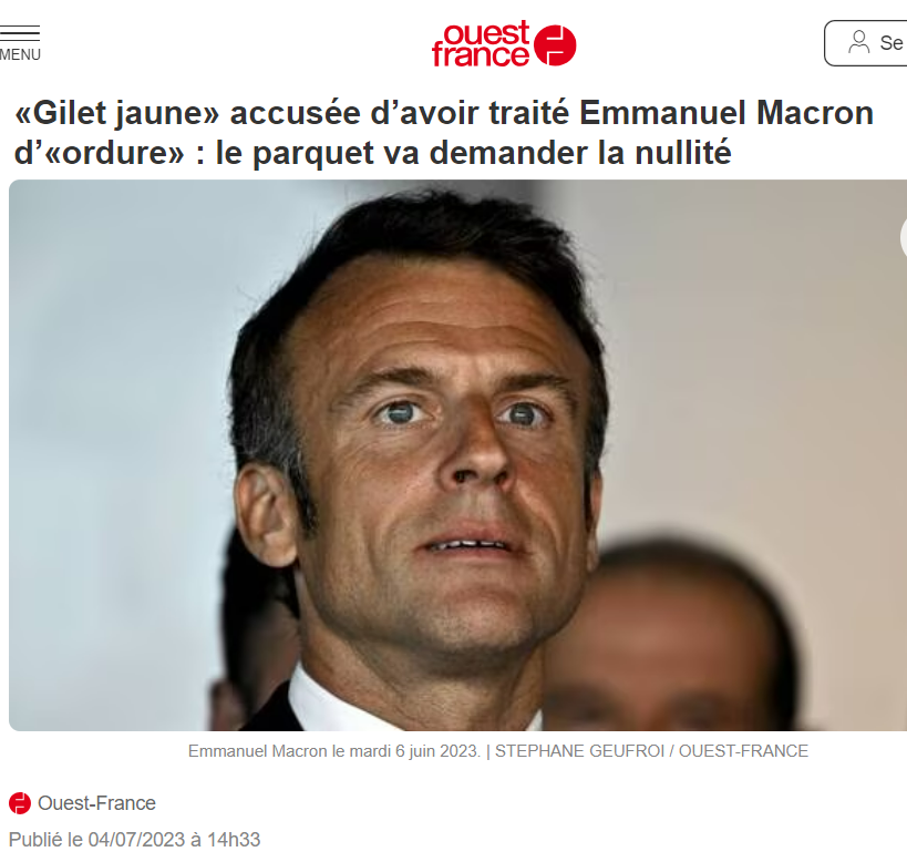 🔴 Annulation de la procédure contre Valérie Minet qui avait qualifié Macron d'ordure sur un post facebook
#MacronOrdure

➡️Ce n'était pas au préfet de porter plainte contre X pour 'outrage à personne dépositaire de l'autorité publique' et 'injure au président de la République'.…