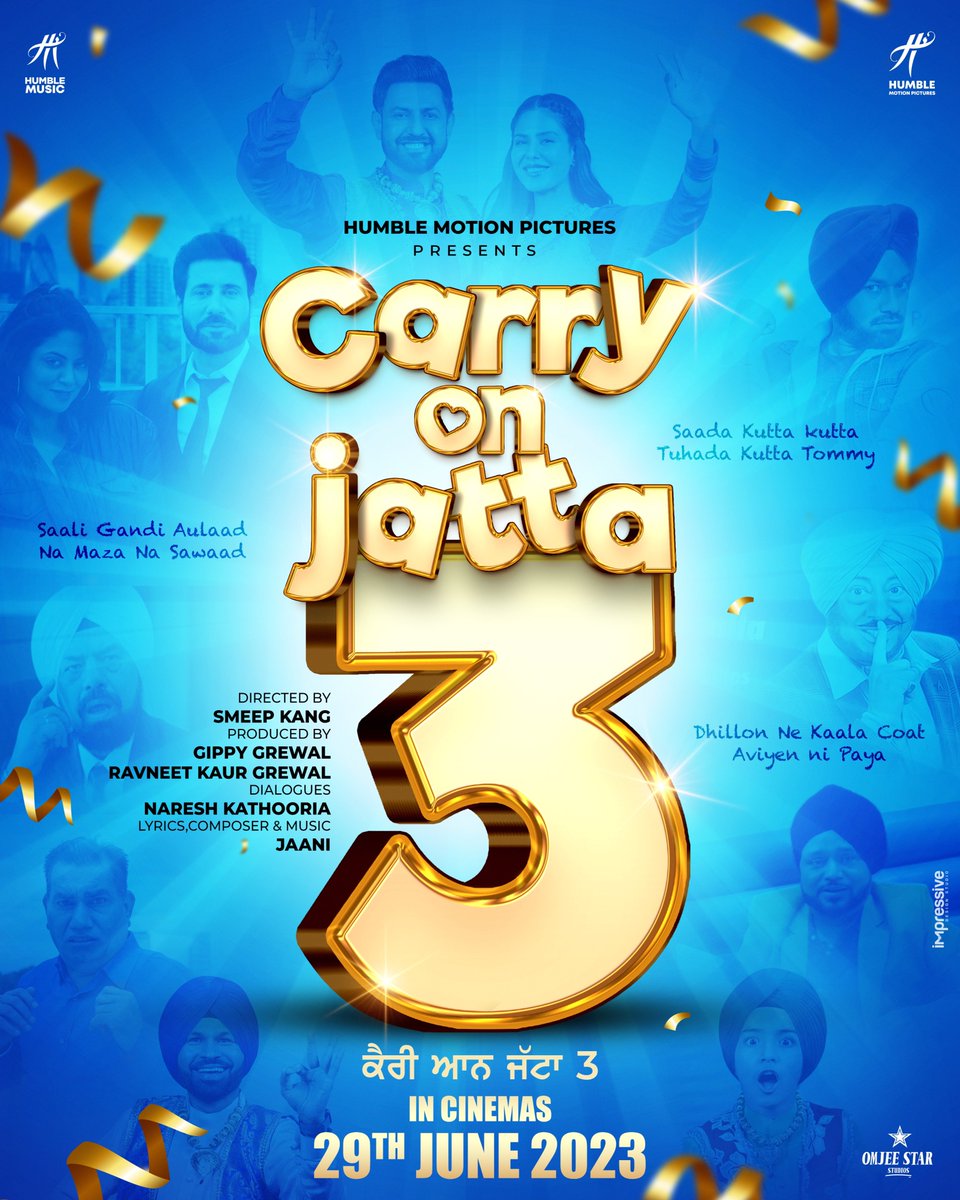FactsOldSchool's tweet photo. ਸਭ ਤੋਂ ਵੱਡੀ ਓਪਨਿੰਗ ਫਿਲਮ ਬਣੀ ‘Carry on Jatta 3’, Salman Khan ਨੇ ਵੀ ਬੰਨ੍ਹੇ ਤਾਰੀਫ਼ਾਂ ਦੇ ਪੁੱਲ
Carry on Jatta 3 Public Review
#CarryOnJatta3 now in cinemas, go &amp; watch with your family
#carryonjatta3 in cinemas Now
@GippyGrewal @bajwasonam @binnudhillon @karamjitanmol https://t.co/kKdnjJa6OC
