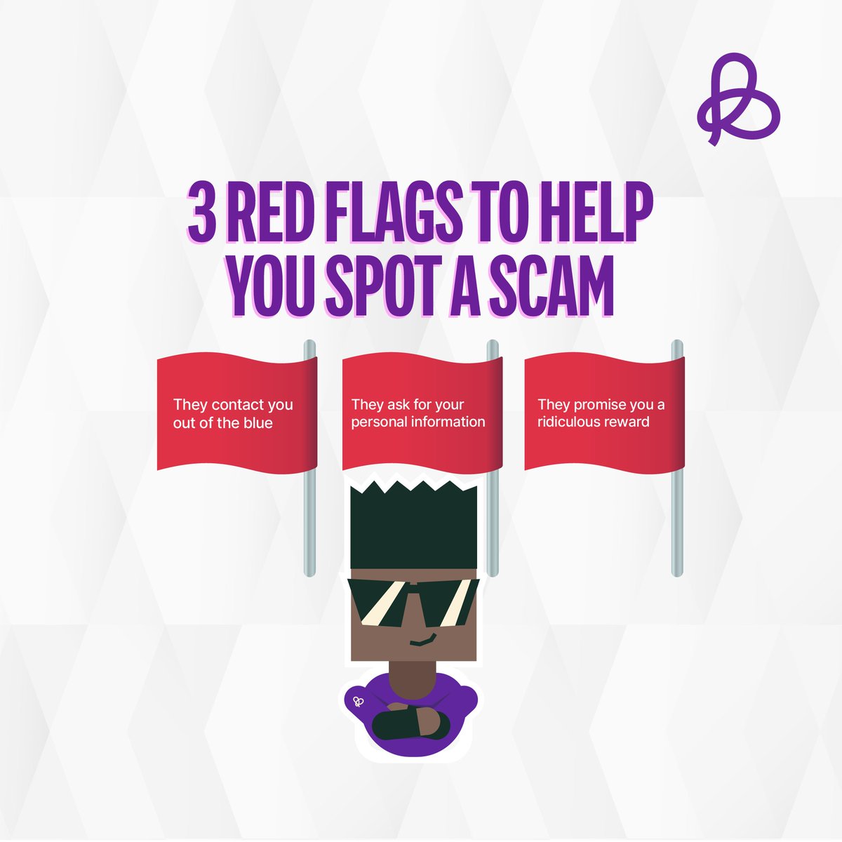 Red flags are a little too obvious to miss sometimes!🔐

Stay Bundled 💜

#redflags #staybundled