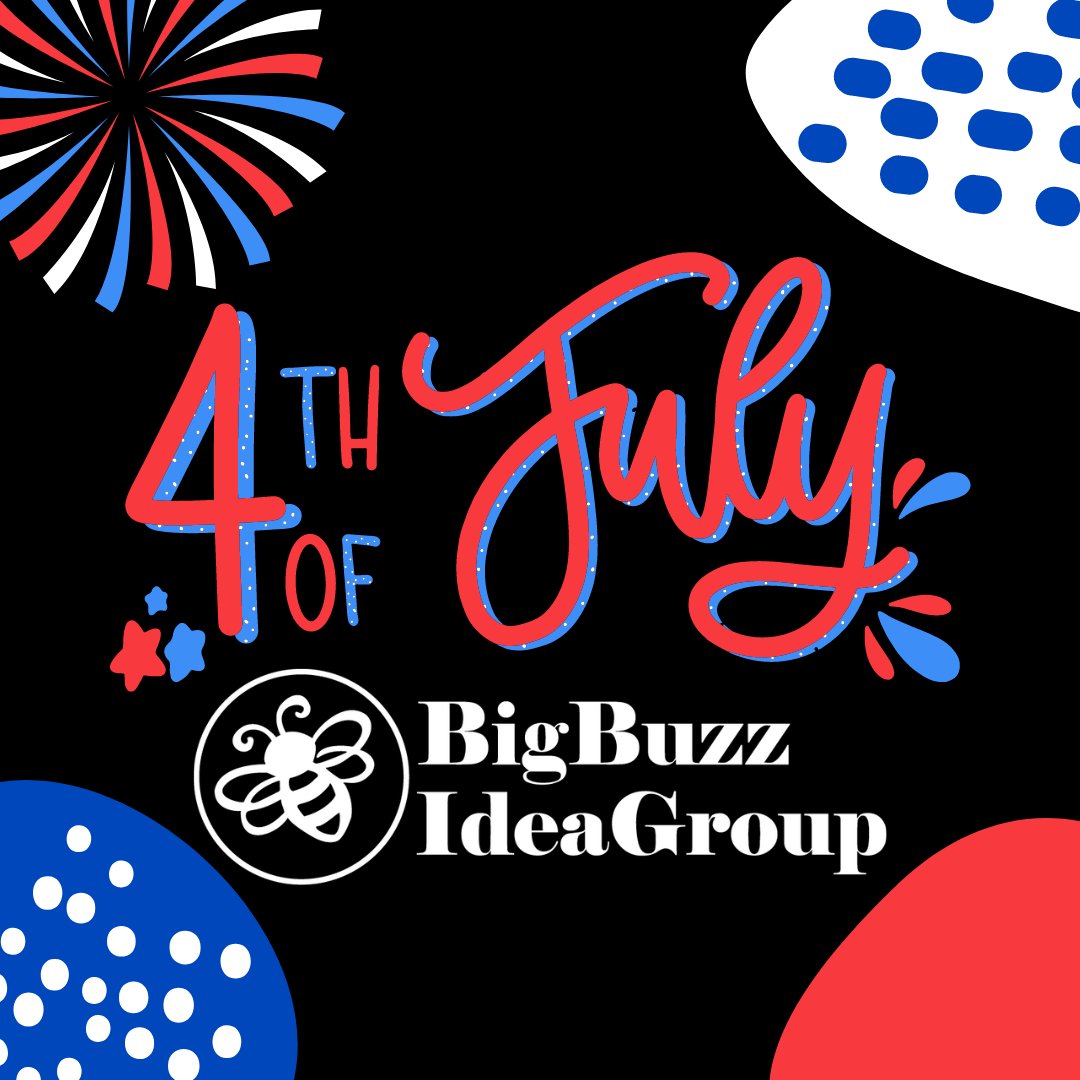 BigBuzzIG's tweet photo. Big Buzz Idea Group wishes you and yours a #HappyFourthOfJuly! 🇺🇸 🎆
#nonprofitleadership #nonprofitmanagement #nonprofitconsulting #nonprofitcommunity #nonprofitmarketing #chicagononprofit https://t.co/aPg5kDsM3L