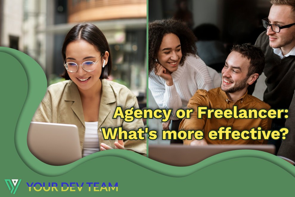 YourDevTeam_G's tweet photo. Choosing between agency and freelancer for your development project is a critical decision that can impact its success. Today, we are going to navigate you through the options and discover the best fit for your project's requirements: https://t.co/L33s0gNzgL https://t.co/N8tdnHmmUP