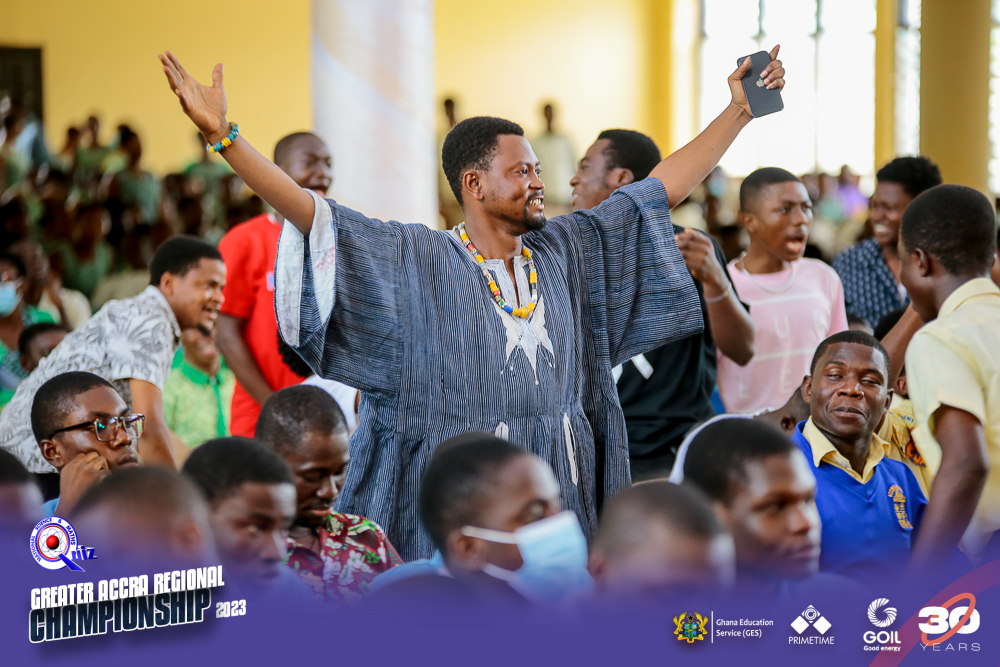NSMQGhana's tweet photo. GREATER ACCRA CHAMPIONSHIP

End of Round 3

Accra Academy: 47pts
Odorgonno SHS: 19pts
St. Thomas Aquinas SHS: 16pts

Bleooo are taking this contest bleoooo...😅

@GOIL_Official

#NSMQ30 #NSMQ2023 #Primetime https://t.co/IfXBq42pOd