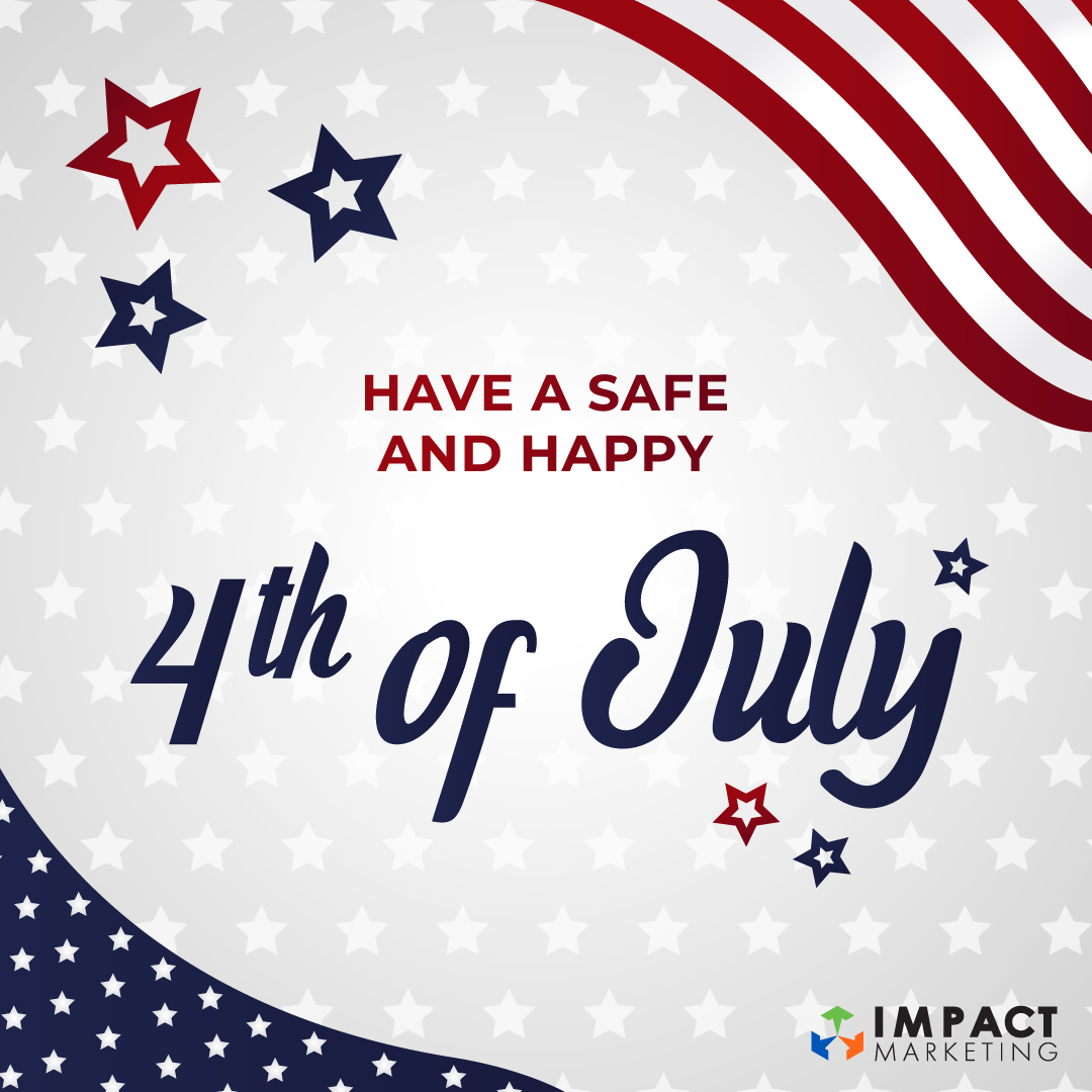 ImpactCreates's tweet photo. Happy Fourth of July from all of us at Impact Marketing! We hope you get to enjoy the day with friends and family. Have a safe and Happy Holiday!

#ImpactMarketing #MakinganImpact #4thofJuly #FourthofJuly https://t.co/QNbcID6zJZ