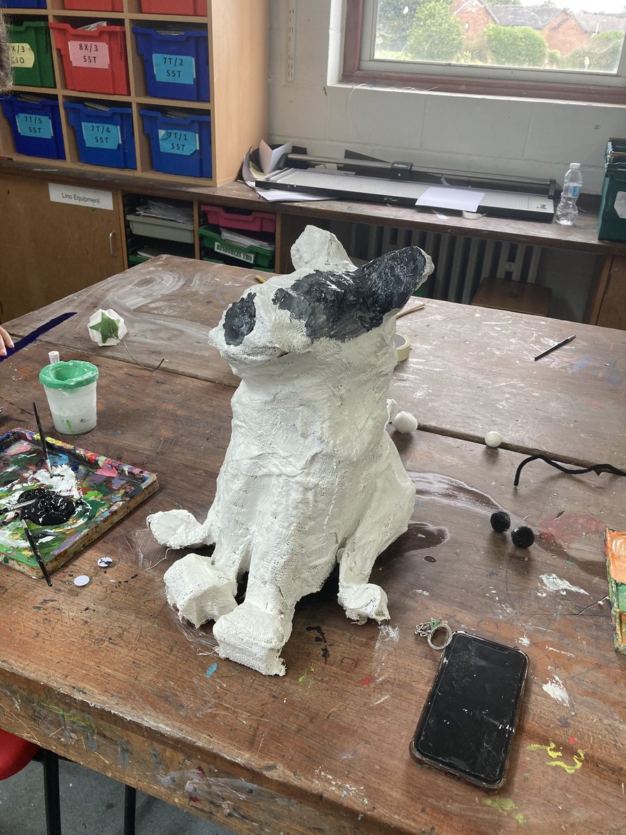 MrsArtJ's tweet photo. Year 8s Imaginative creatures using wire and mod roc for enrichment week https://t.co/YnDNDNfi7R