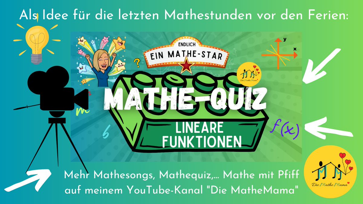 🤩 MatheMamas Mathequiz ⭐– Lineare Funktionen: tinyurl.com/28hqo96g  #linearefunktionen #mathequiz #mathe #twlz #twitterlehrerzimmer