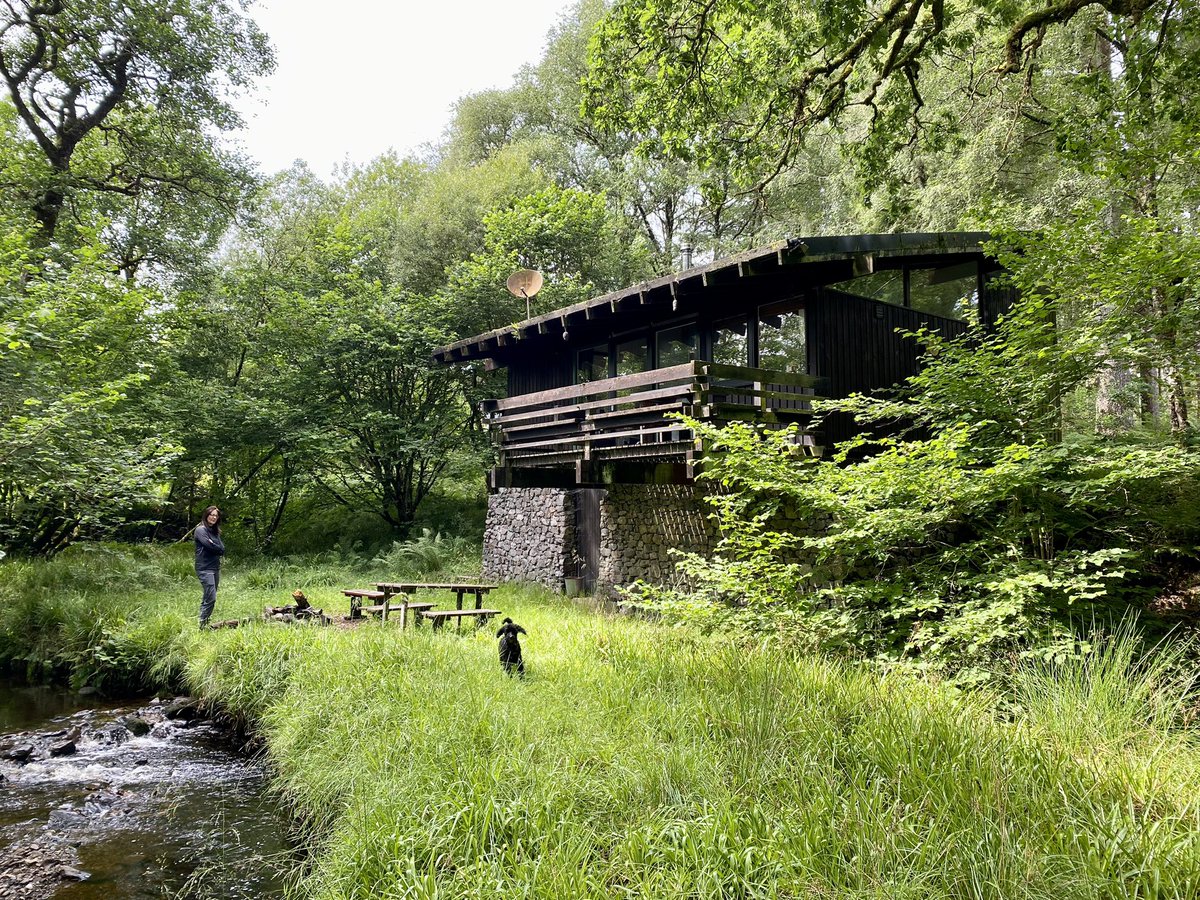kdanielcomedy's tweet photo. . @scarymaryg Wilson and me loving our wee Loch side cabin 
#lochawe #scotland #weeholiday #dalavich https://t.co/tkml570nkd
