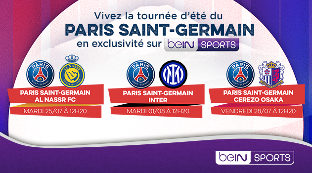 beIN SPORTS diffusera les 3 rencontres du #PSG lors du Japan Tour 2023