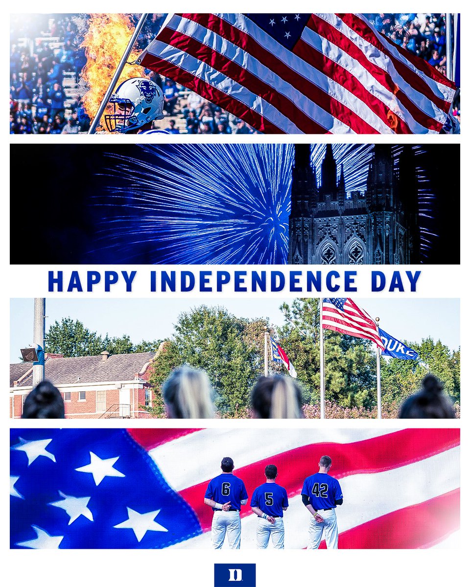 DukeATHLETICS's tweet photo. Happy Independence Day! 🇺🇸😈🎆

Have a safe and happy Fourth of July, everyone! https://t.co/dvgm5gjp0t
