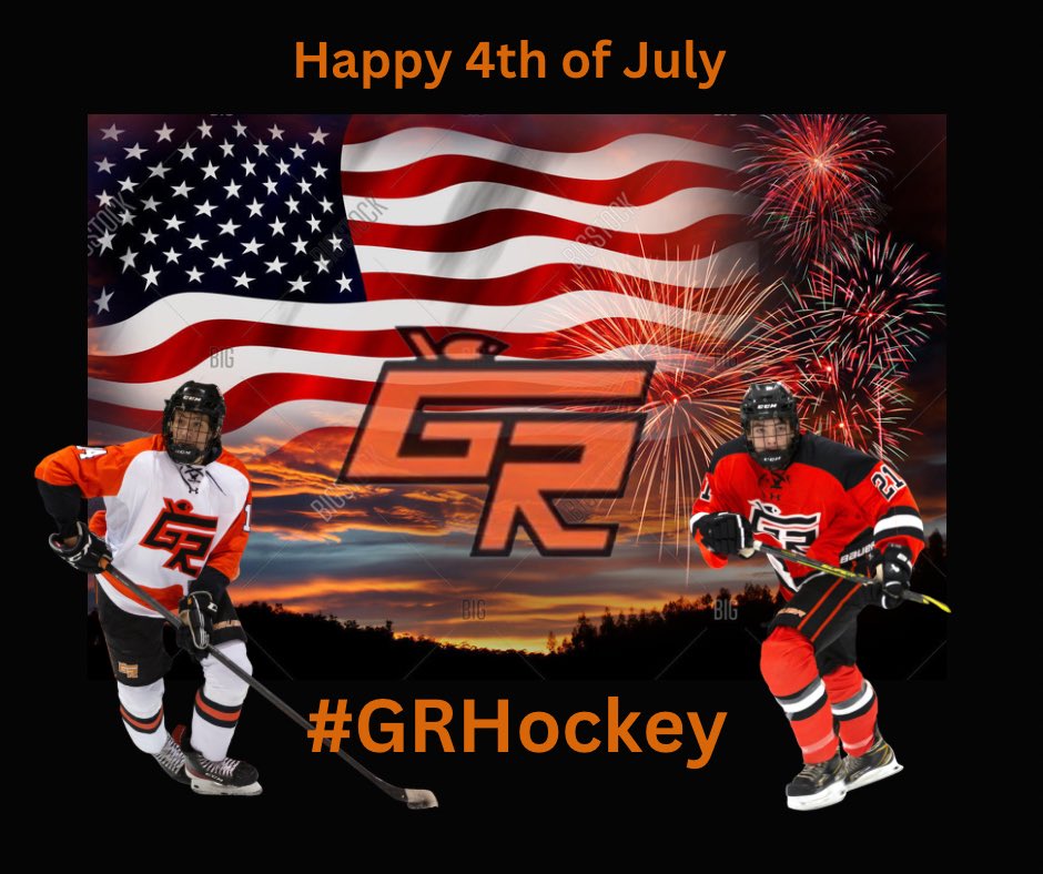 Enjoy a safe and relaxing 4th of July celebrating our independence. 
🇺🇸💥 🏒 
#GRHockey
#TraditionOfExcellence