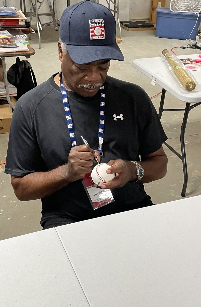 MailOrderMike's tweet photo. Some pics of MLB Hall of Famers signing customer items at the 2022 Hall of Fame Signings Cooperstown Event. Don’t miss out on this year’s signers!

#EddieMurray #LarryWalker #PedroMartinez #IvanRodriguez #autographs #Expos #Orioles #Mets #RedSox https://t.co/99ZRiDC7n2